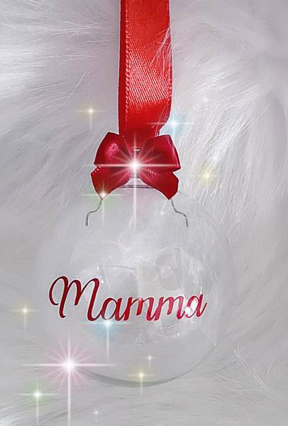 Julekule m/sløyfe & navn