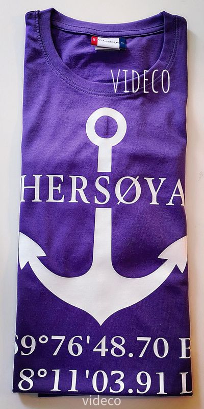 T-shirt, Anker/stedsnavn/breddegrad