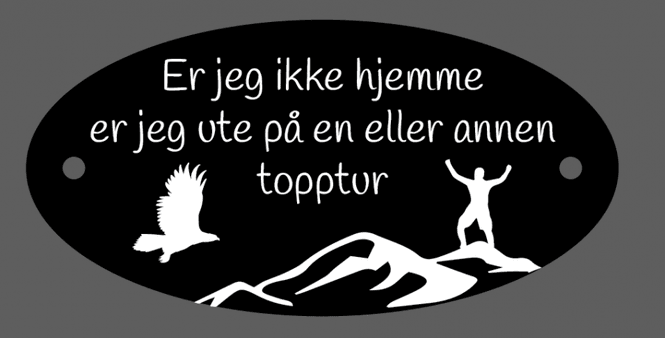 Hovedbilde Akrylskilt - Toppturer