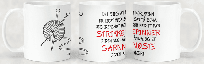 Hovedbilde Strikkekopp-Det sies at nordmenn