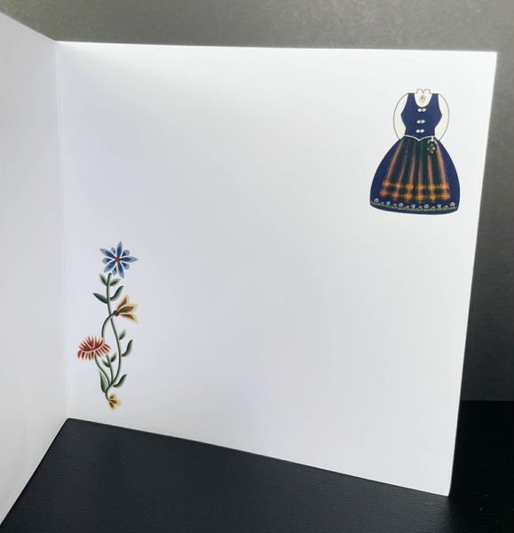 Kort konfirmant - Nordlands bunad m/tekst