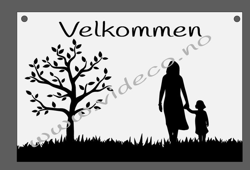Akrylskilt - Velkommen m/bilde