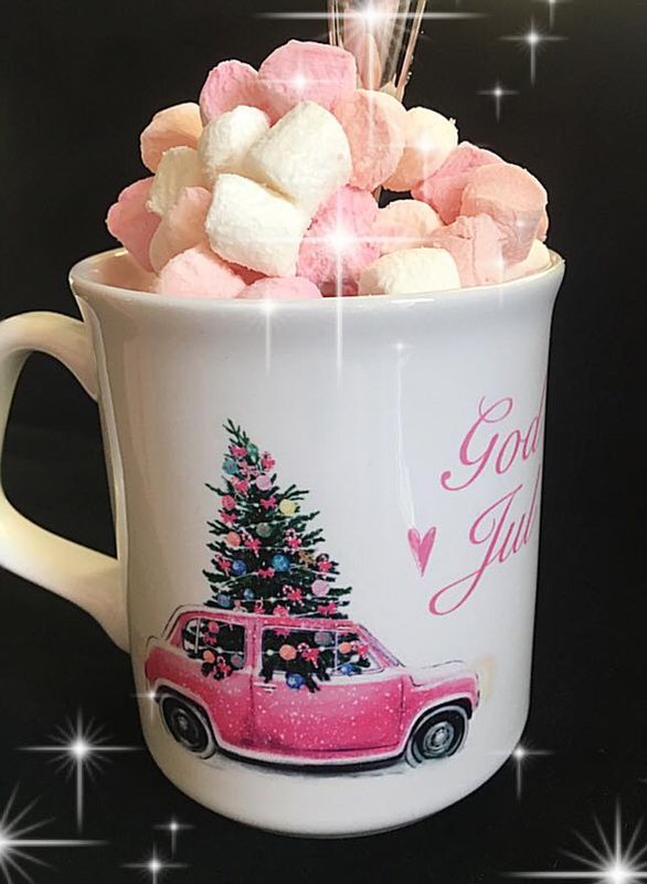 Julekopp m/rosa bil - god jul