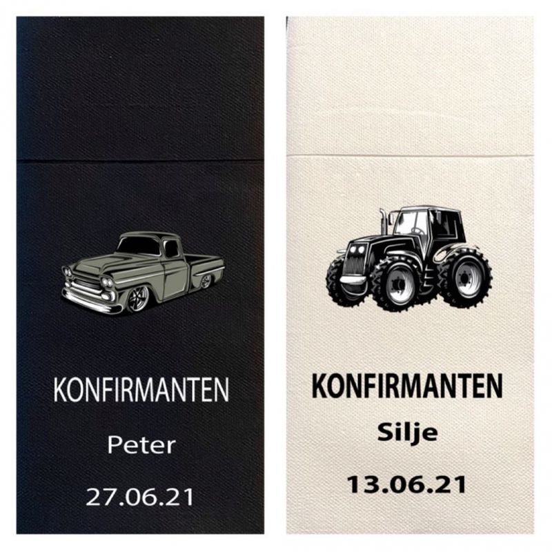 Serviett m/trykk- Konfirmasjon/bunad