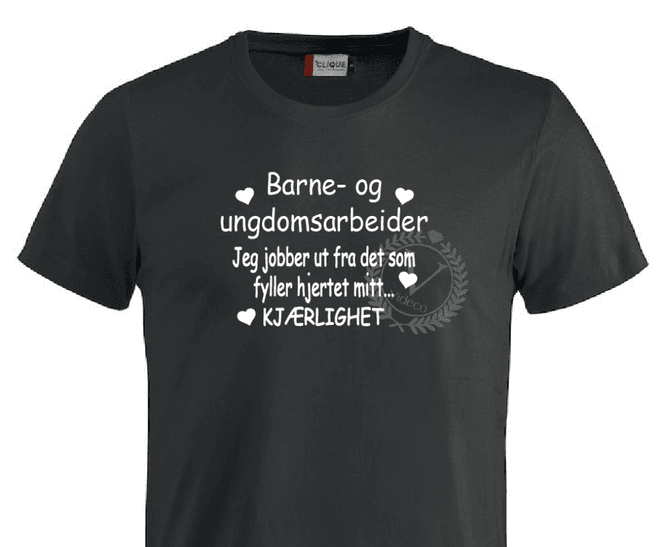 Hovedbilde T-shirt, Barne og ungdomsarbeider 
