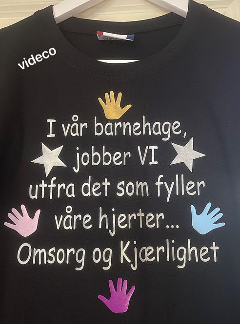 Hovedbilde T-shirt, I vår barnehage, jobber VI utfra....