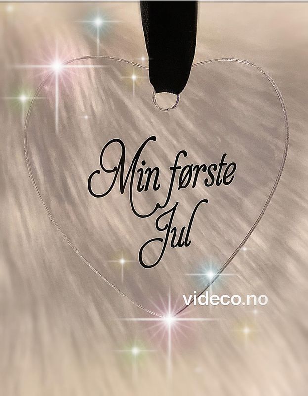Hjerte m/bånd og tekst