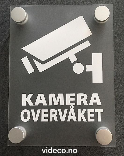 Hovedbilde Akrylskilt - Overvåket