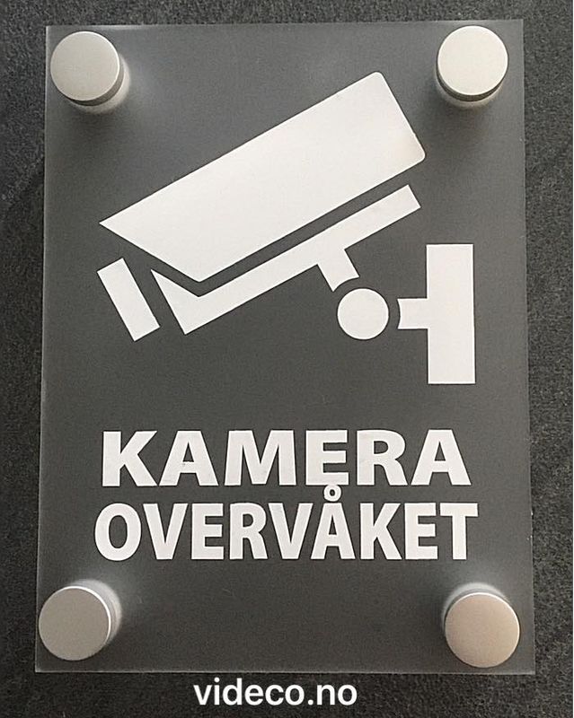 Akrylskilt - Overvåket