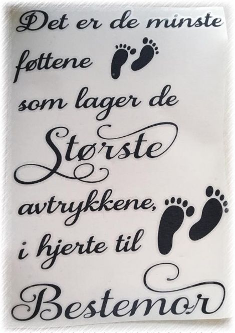 Hovedbilde Det er de minste føttene som lager de Største ....