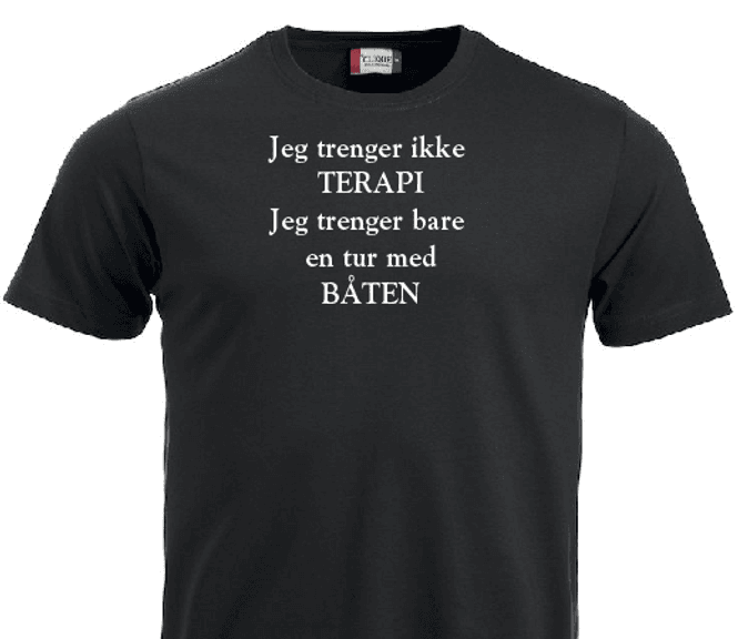 Hovedbilde T-shirt -  Jeg trenger ikke terapi.. Jeg trenger bare en ...