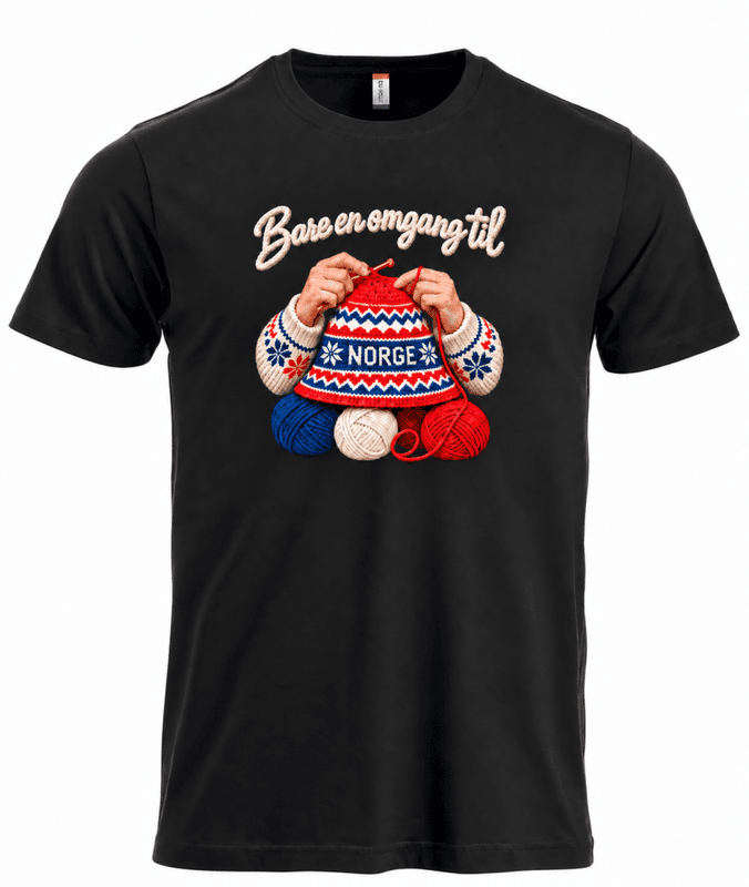 T-shirt / hoodie - Bare en omgang til  (heklet utgave)