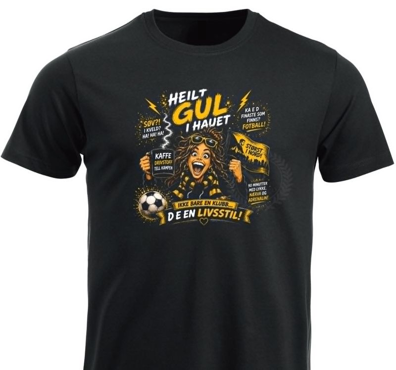T-shirt / Hoodie  - Heilt GUL i hauet, dame
