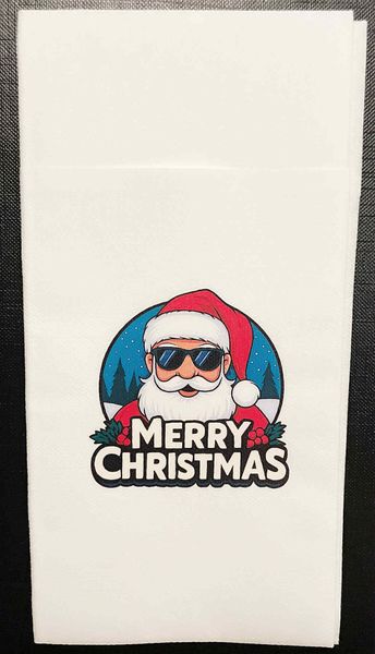 Serviett - Julenisse merry christmas
