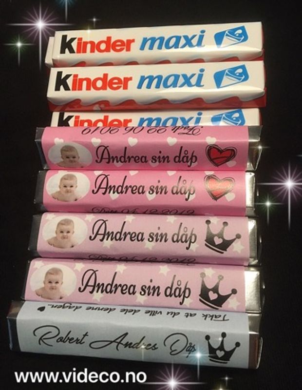 Kinder maxi Etiketter
