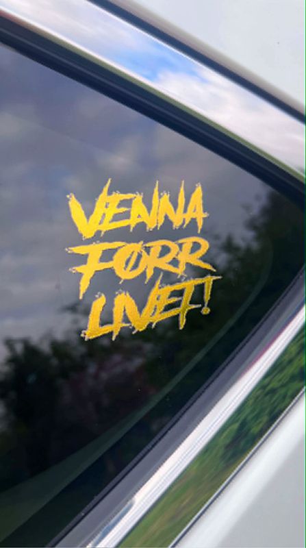 Sticker -  Venna førr livet , gull