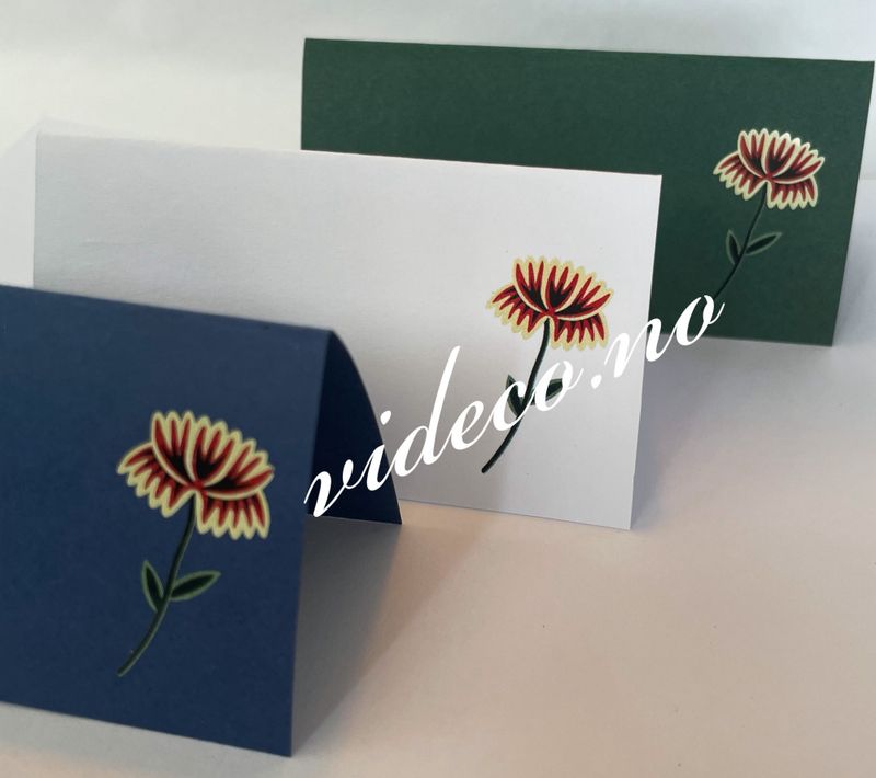 Bordkort - enkel bunadsblomst