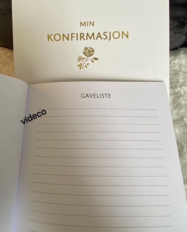 Gjestebok - min konfirmasjon(sort marmor)